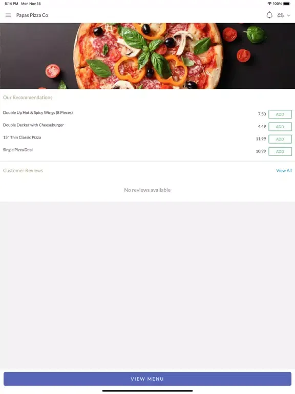 صور Papas Pizza Co iPad 
