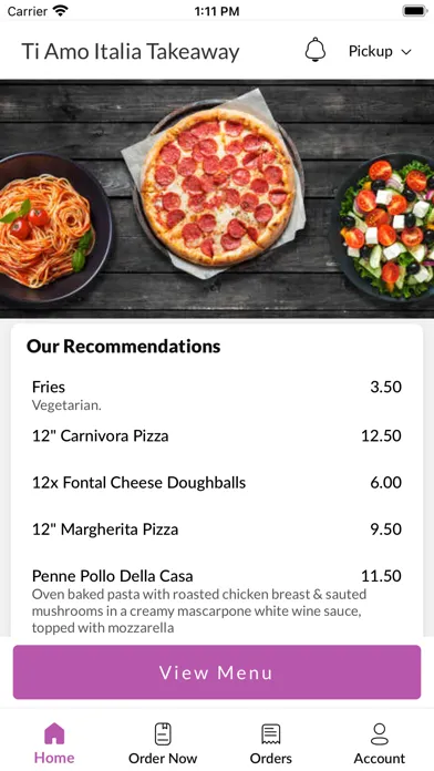 Ti Amo Italia Takeaway Screenshots