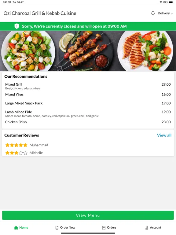 Ozi Charcoal Grill & Kebab iPad  Ekran Görüntüleri