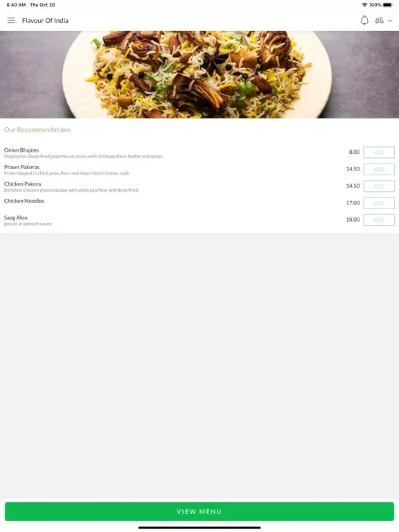 Flavour Of India iPad 應用截圖
