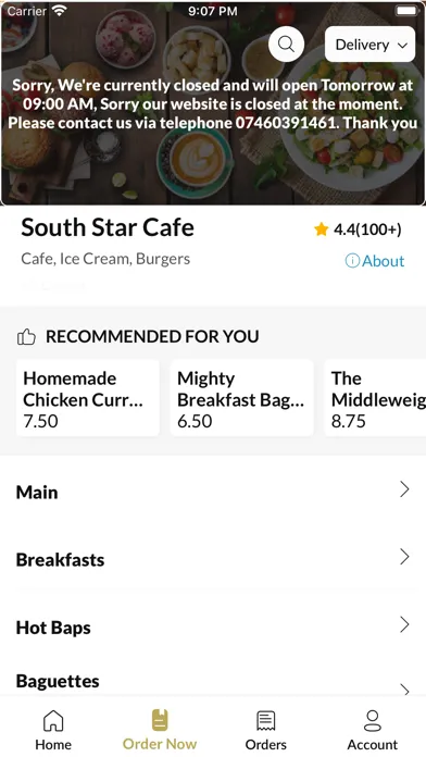 Captures d'écran de South Star Cafe