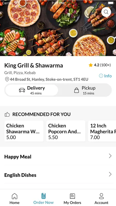 Capturas de tela do King Grill And Shawarma