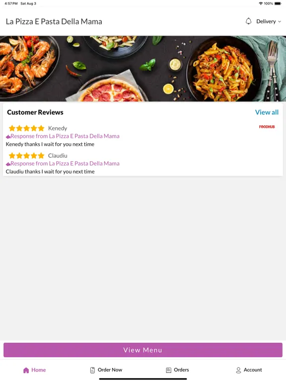 La Pizza E Pasta Della Mama iPad  Screenshots