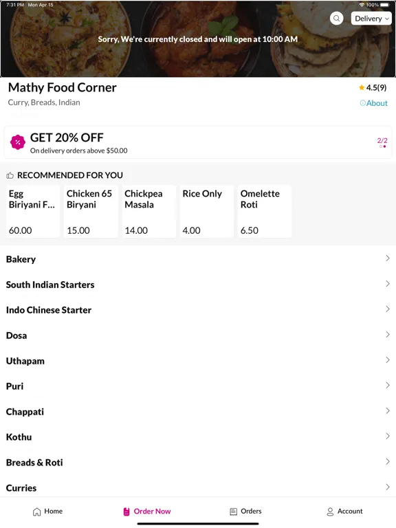 صور Mathy Food Corner iPad 