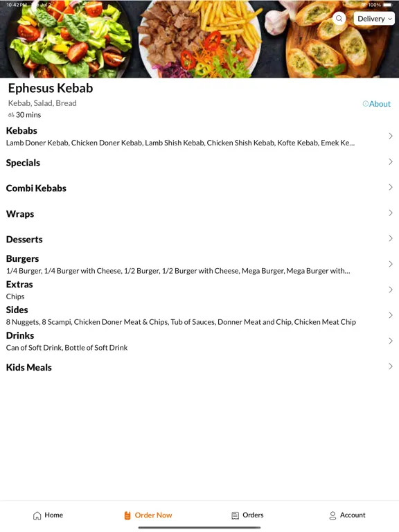 Ephesus Kebab. iPad  Screenshots