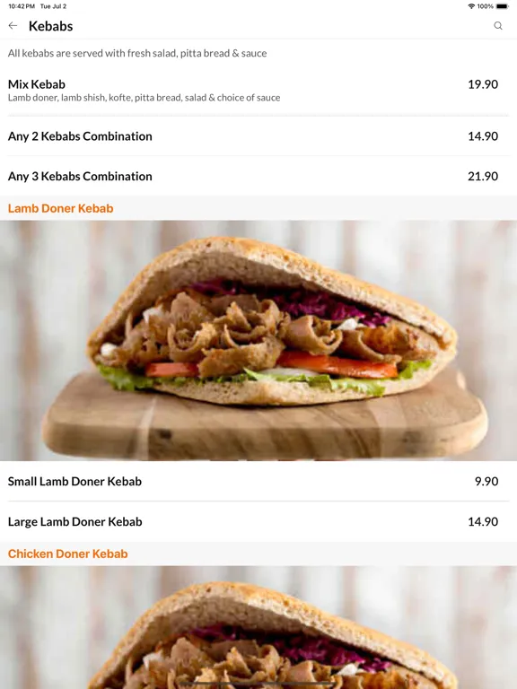 Ephesus Kebab. iPad  Screenshots