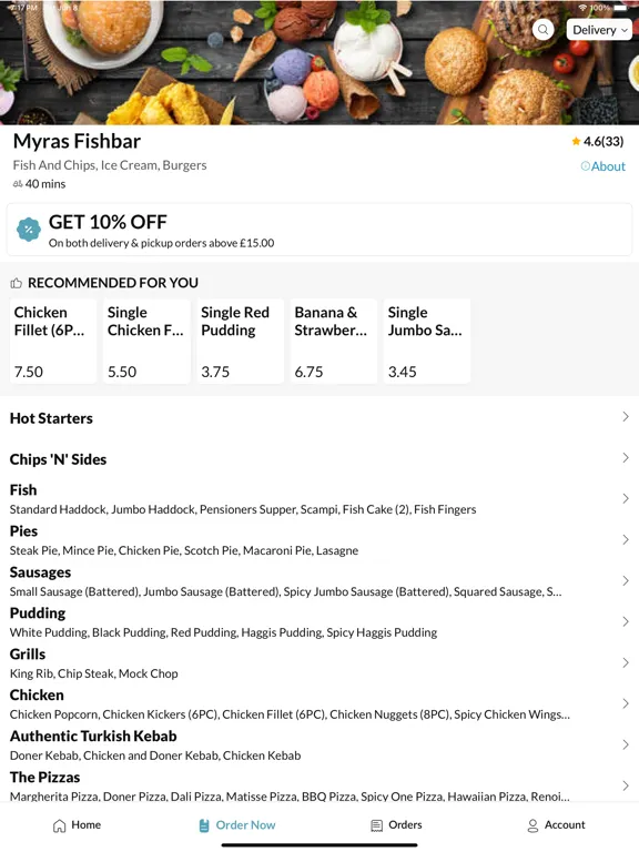 Capturas de pantalla de Myras Fishbar iPad 