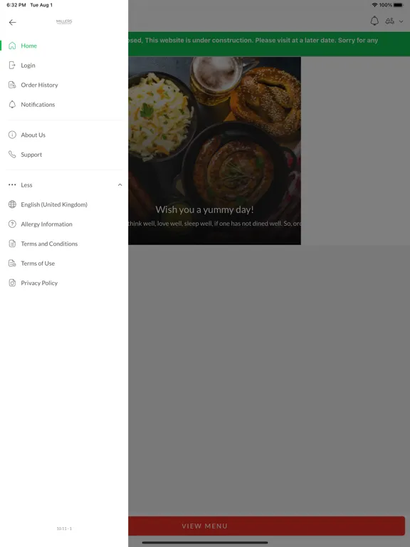 Captures d'écran de Millers Fish And Chips iPad 