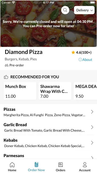 Tangkapan layar Ella Pizza