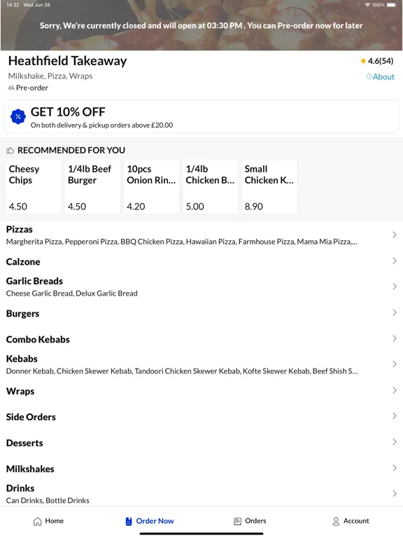 Heathfield Takeaway Ainsdale iPad  Screenshots