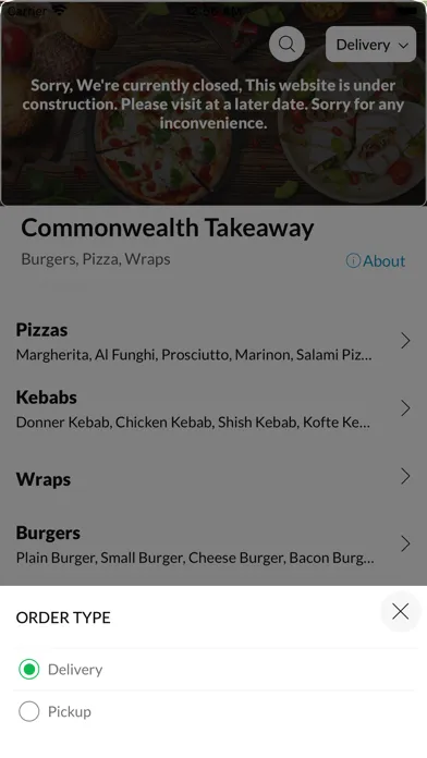 Ảnh chụp màn hình của Commonwealth Takeaway.