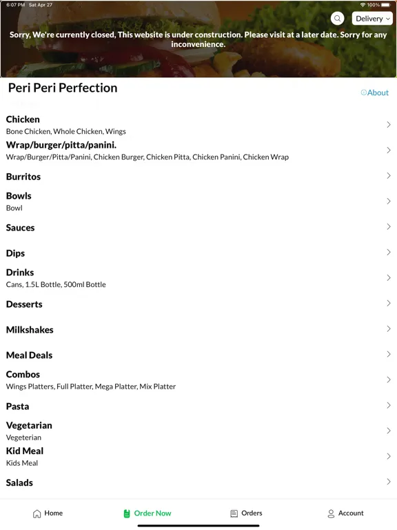 Peri Peri Perfection iPad  スクリーンショット