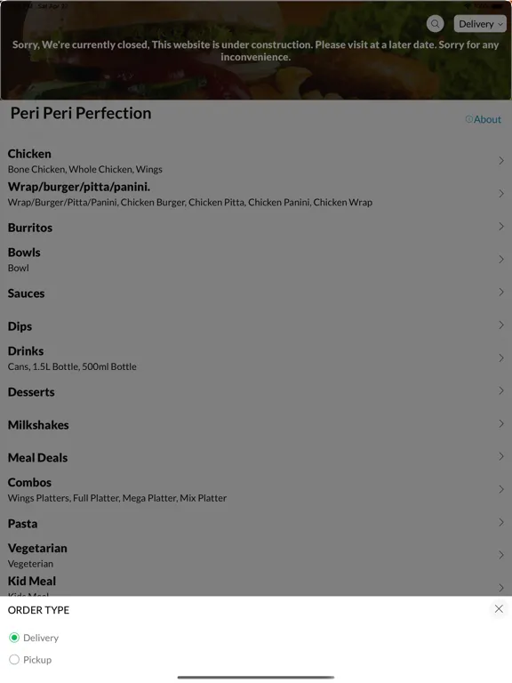 Peri Peri Perfection iPad  スクリーンショット