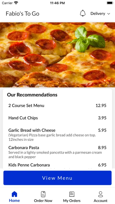 Capturas de tela do Fabio's To Go