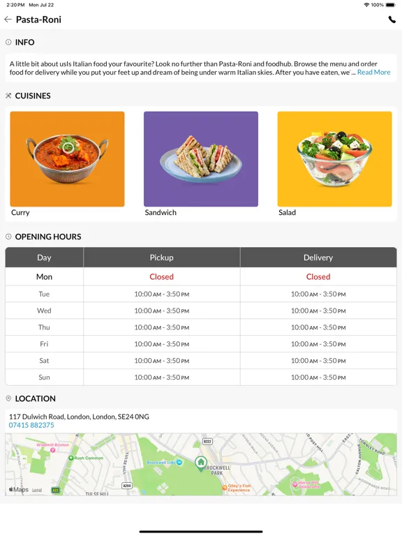Pasta-Roni iPad  Screenshots