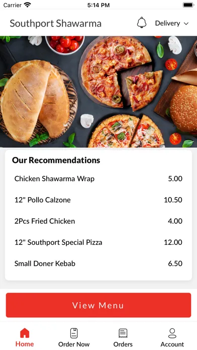 Capturas de tela do Southport Shawarma