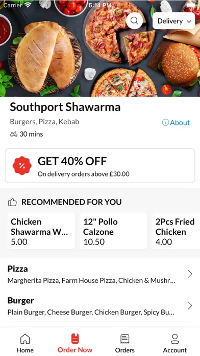 Capturas de tela do Southport Shawarma
