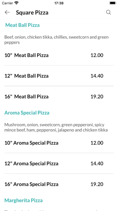 Ảnh chụp màn hình của Aroma Chicken And Square Pizza