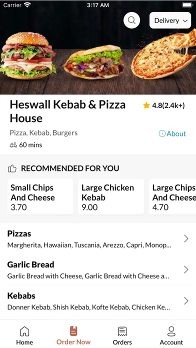 Zrzuty ekranu Heswall Kebab & Pizza House.