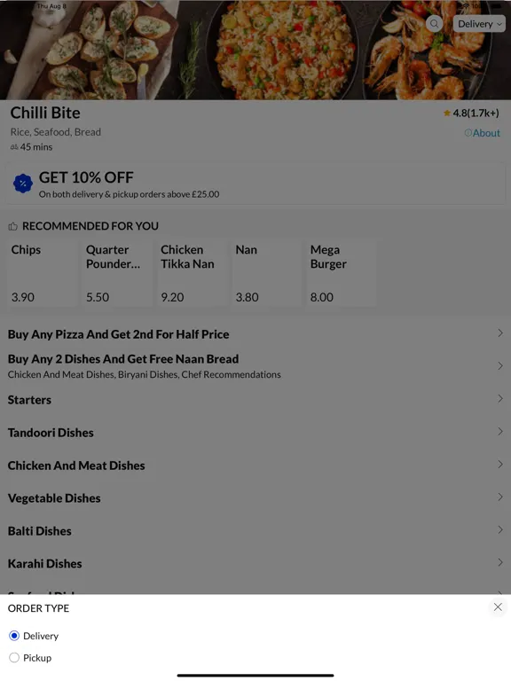 Chilli Bite Huntingdon iPad  Screenshots