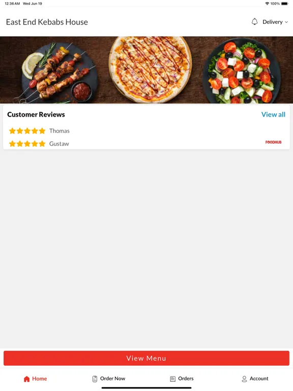 ภาพหน้าจอของ East End Kebabs House iPad 