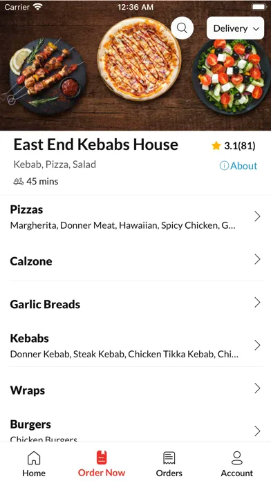 ภาพหน้าจอของ East End Kebabs House
