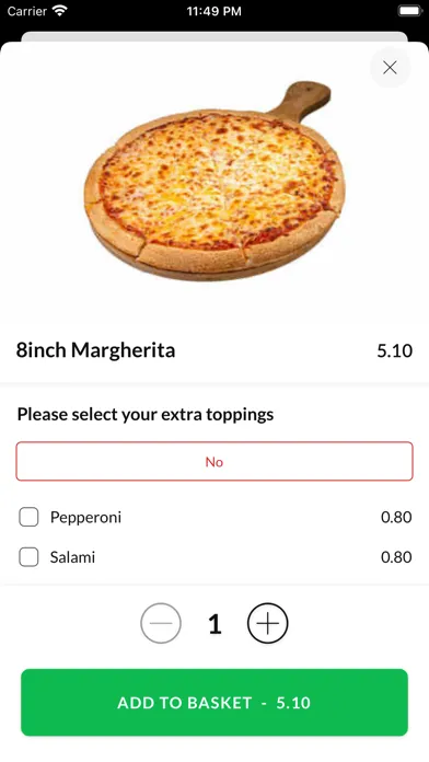 Zrzuty ekranu Bellini Pizzeria Matlock