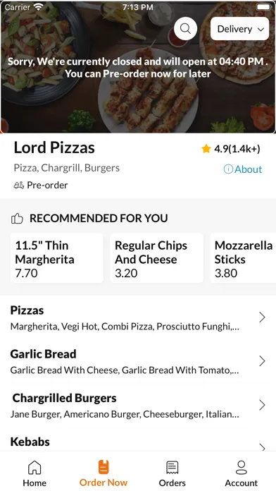 Lord Pizzas应用截图