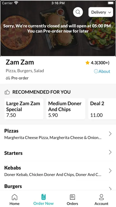 Zrzuty ekranu Zam Zam.