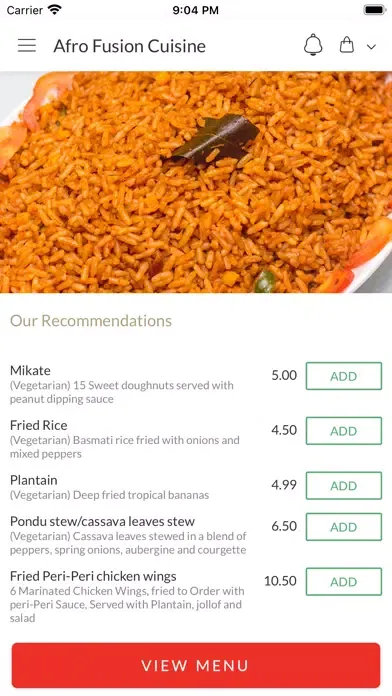 Capturas de pantalla de Afro Fusion Cuisine