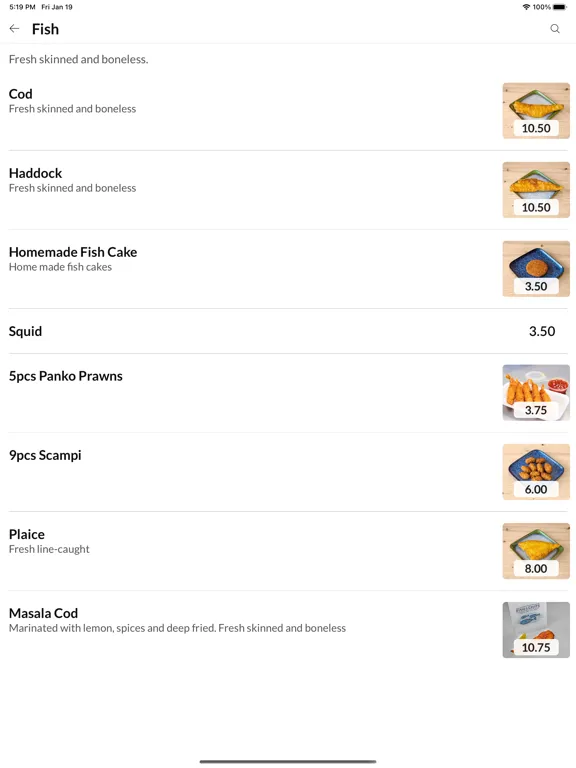Mo's Fish & Chips iPad  Screenshots
