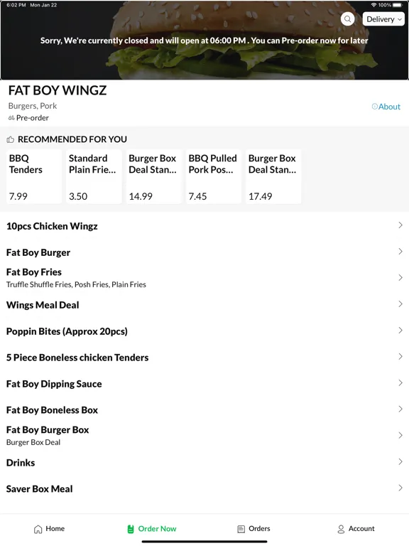 FAT BOY WINGZ iPad 應用截圖