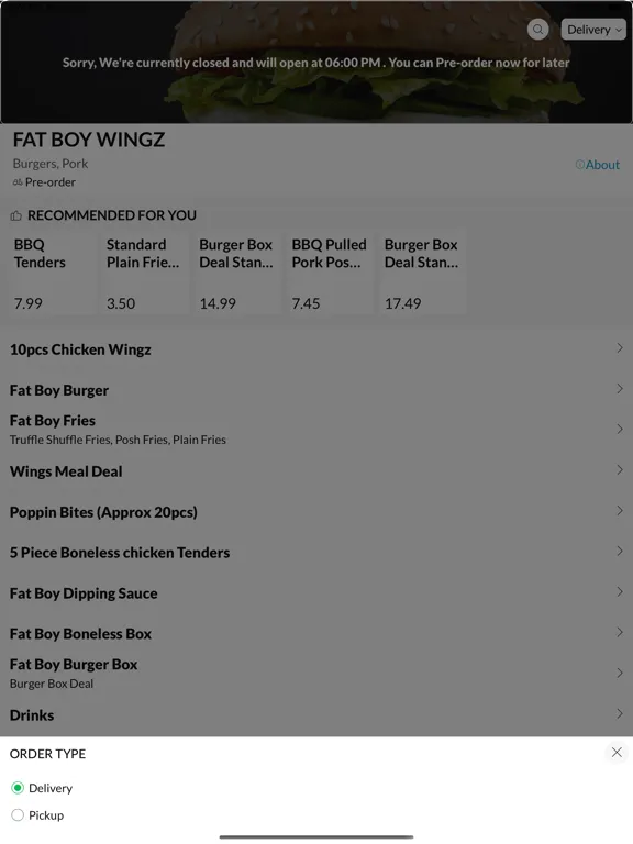 FAT BOY WINGZ iPad 應用截圖