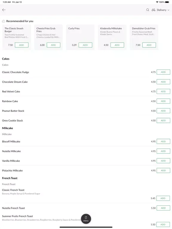 Grub Shack iPad  Screenshots
