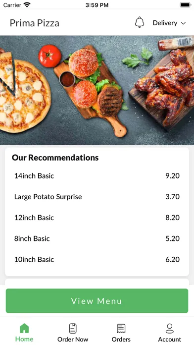 Zrzuty ekranu Prima Pizza Clifton.