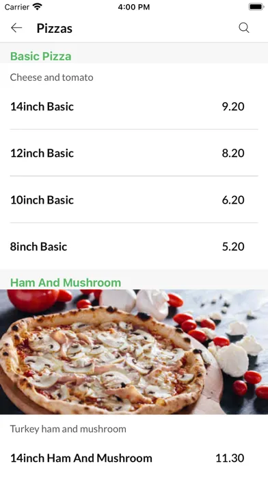 Zrzuty ekranu Prima Pizza Clifton.