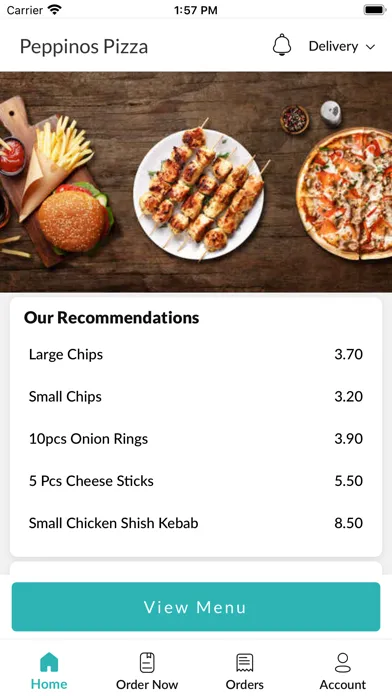 Ảnh chụp màn hình của Peppinos Pizza