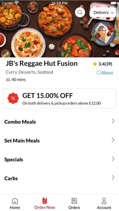 Tangkapan skrin JB's Reggae Hut Fusion