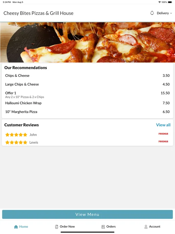 Cheesy Bite Pizza &Grill House iPad  سکرین شاٹس