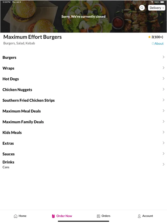 Maximum Effort Burgers iPad 应用截图