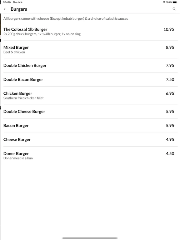 Maximum Effort Burgers iPad 应用截图