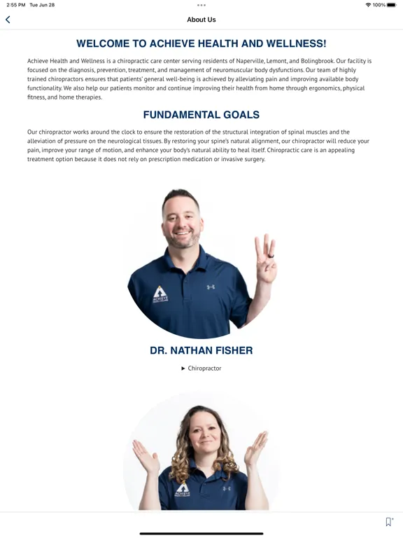 ภาพหน้าจอของ Achieve Health & Wellness iPad 