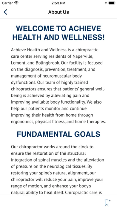 ภาพหน้าจอของ Achieve Health & Wellness