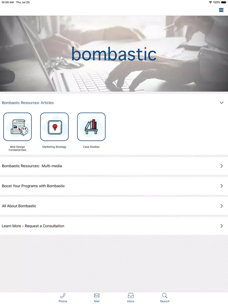 Bombastic Marketing Toolkit iPad 应用截图