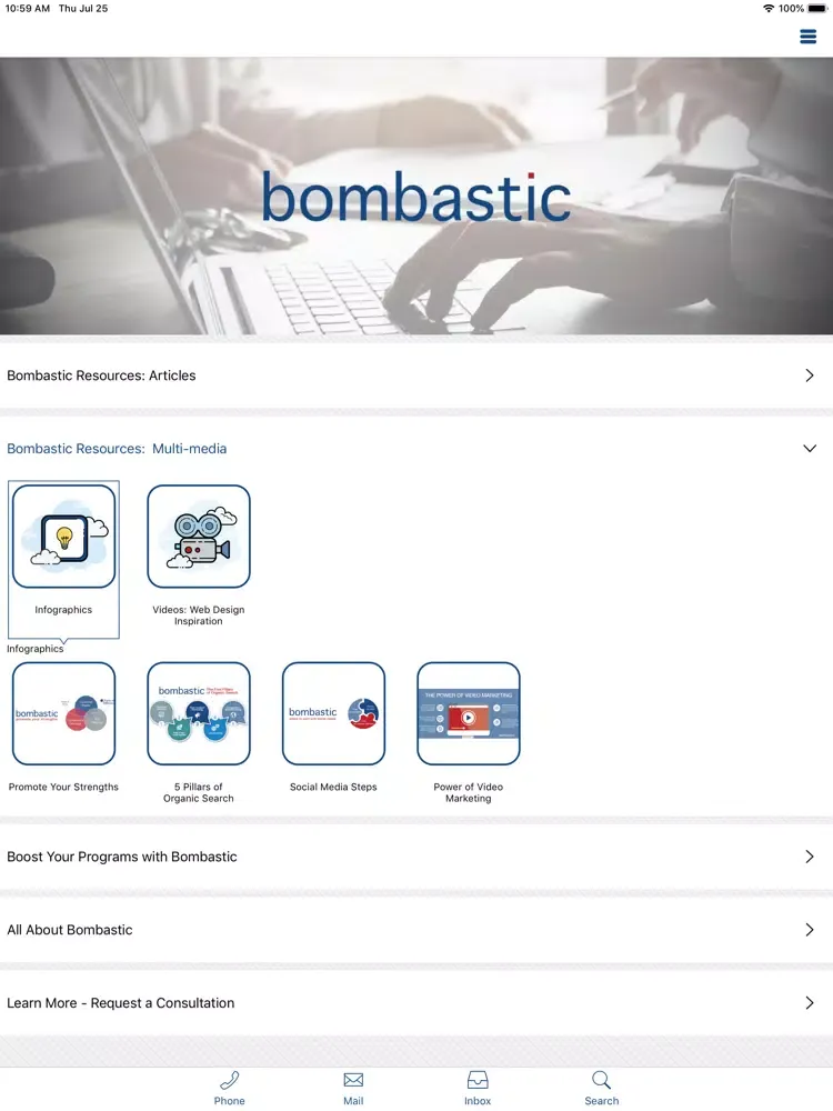 Bombastic Marketing Toolkit iPad 应用截图