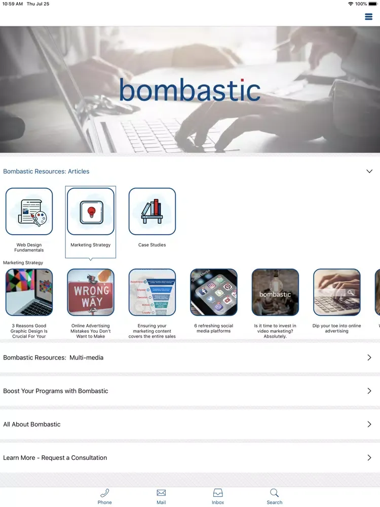 Bombastic Marketing Toolkit iPad 应用截图
