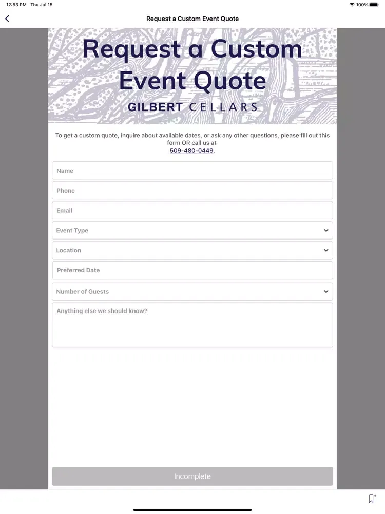 تصاویر Gilbert Cellars iPad 