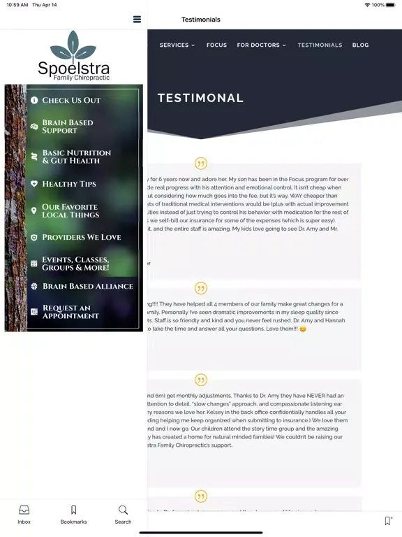 Capturas de pantalla de Spoelstra Family Chiropractic iPad 