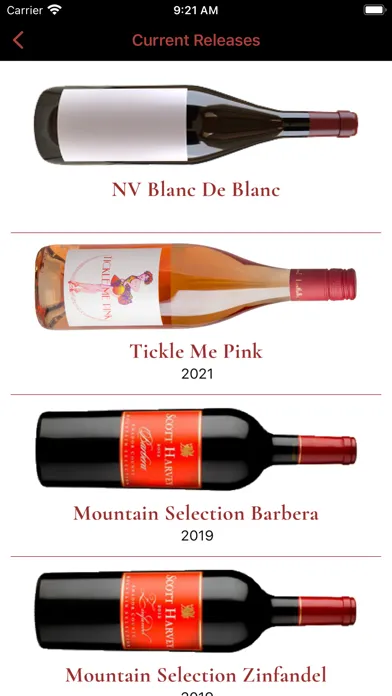 Zrzuty ekranu Scott Harvey Wines