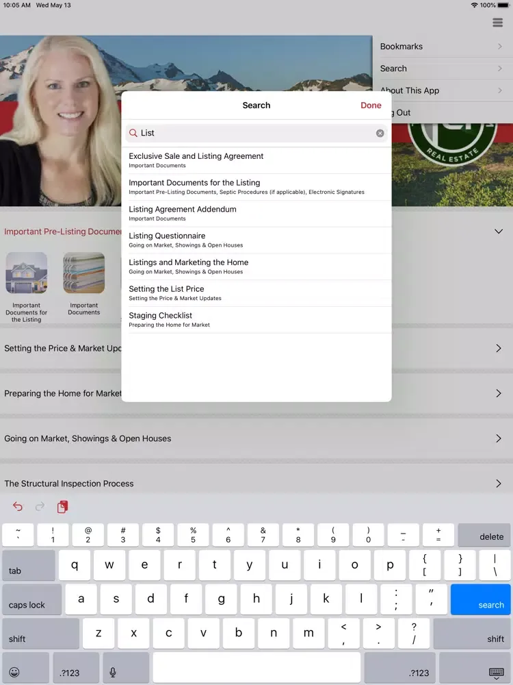 Screenshot di Shannon Woodcock Realty iPad 